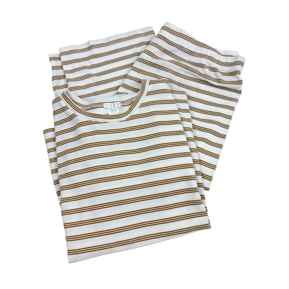 Lake Pima Cotton Striped Short-Long Pajama Set